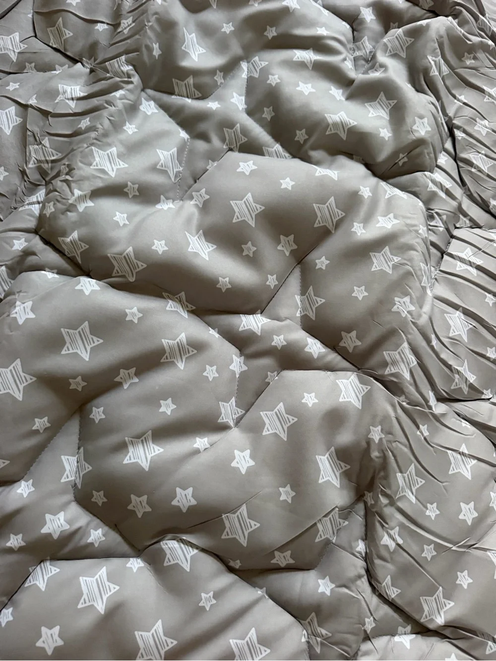 MOONSEA Hexagon Baby Playpen Mat 55x47 Gray Stars Padded Non-Slip Play Mat tummy